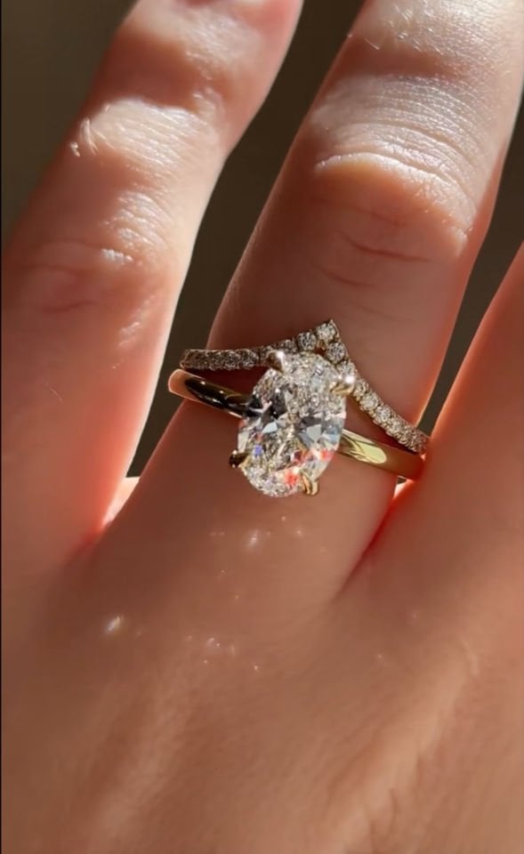 1.00 Karat G SI Oval Kesim HRD Sertifikalı Vintage ModelTektaş Yüzük 14 Ayar Altın