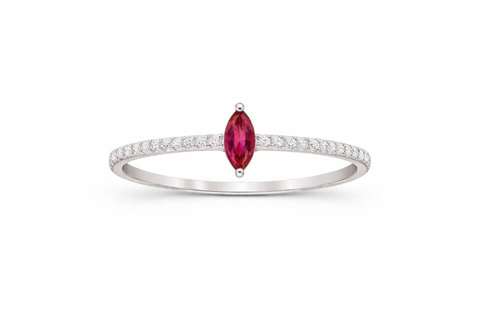 Markiz Yakut Pırlanta  Tasarım Yüzük