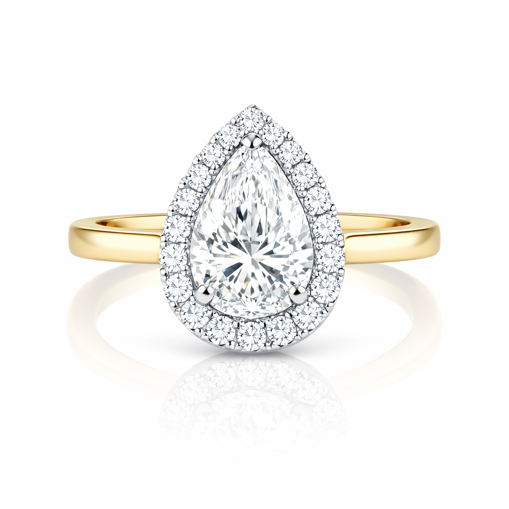 0.84 Karat Damla Kesim GIA Sertifikalı Pırlanta Tektaş Yüzük D SI