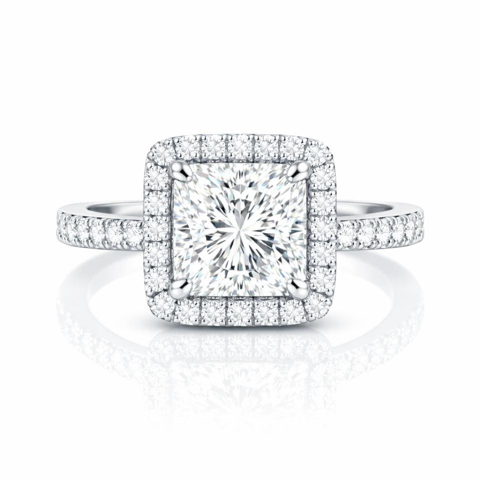 1.30 Karat Radiant Kesim GIA Sertifikalı Pırlanta Tektaş Yüzük F SI1