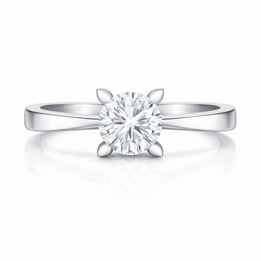 0.41 Karat HRD Antwerp Sertifikalı Pırlanta Tektaş Yüzük H SI