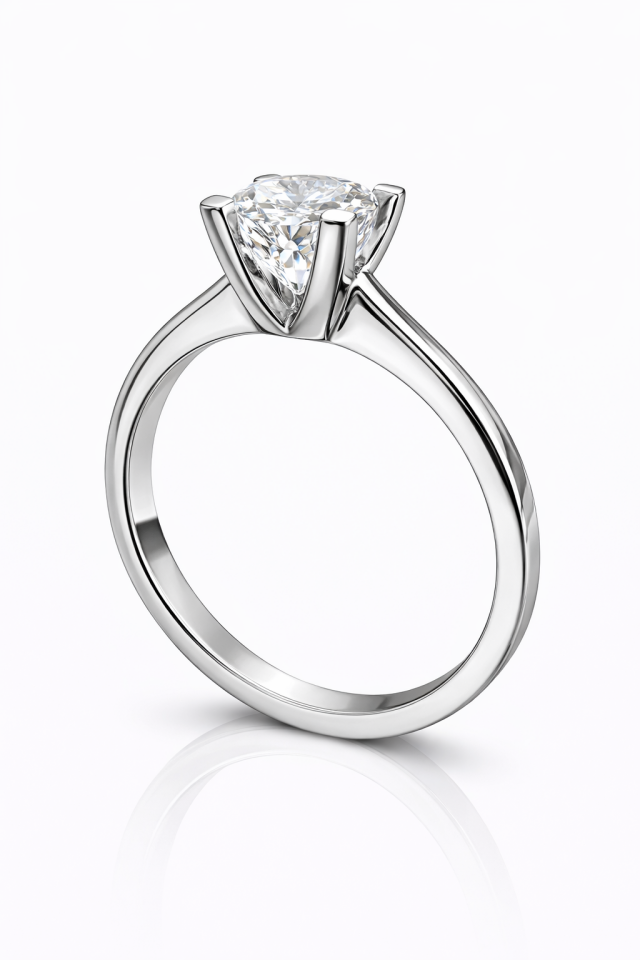 0.37 Karat HRD Antwerp Sertifikalı Pırlanta Tektaş Yüzük H SI