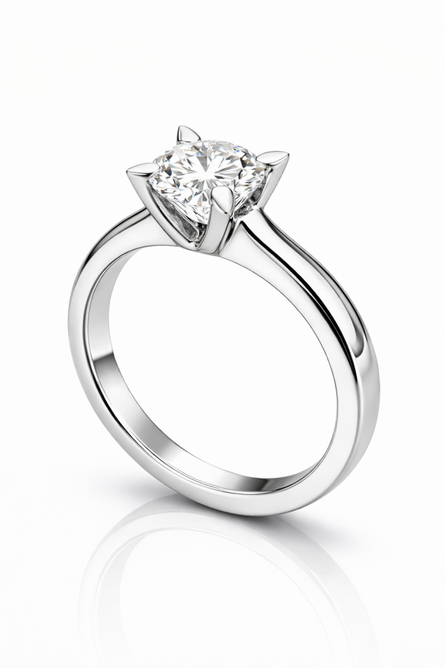 0.30 Karat HRD Antwerp Sertifikalı Pırlanta Tektaş Yüzük E SI1