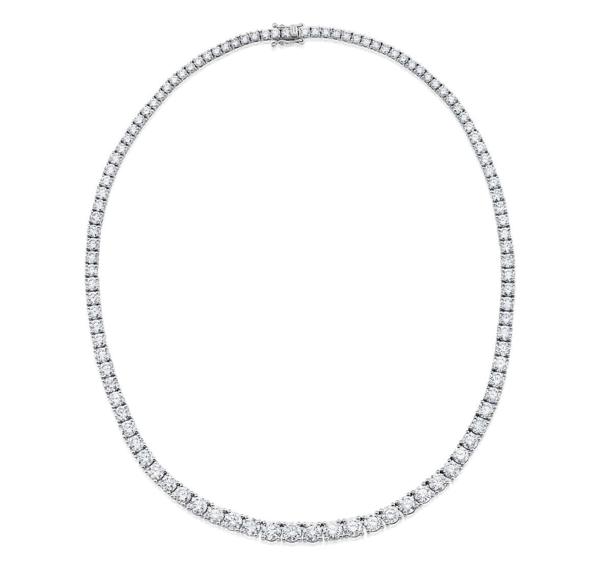 20.57 Karat HRD Antwerp Sertifikalı Pırlanta Su Yolu Gerdanlık D - G  SI1 - SI2