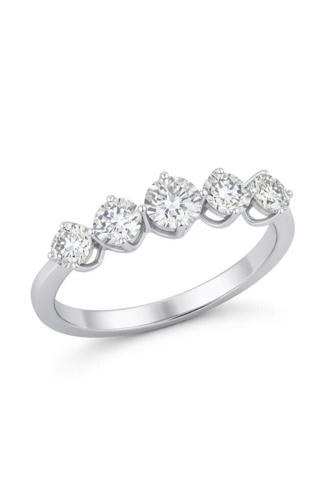 1.50 Karat Pırlanta Tel Tırnak Beştaş Yüzük