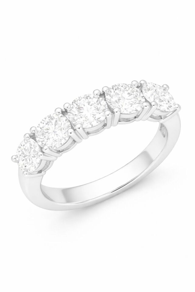 1.50 Karat Pırlanta Tel Tırnak Beştaş Yüzük