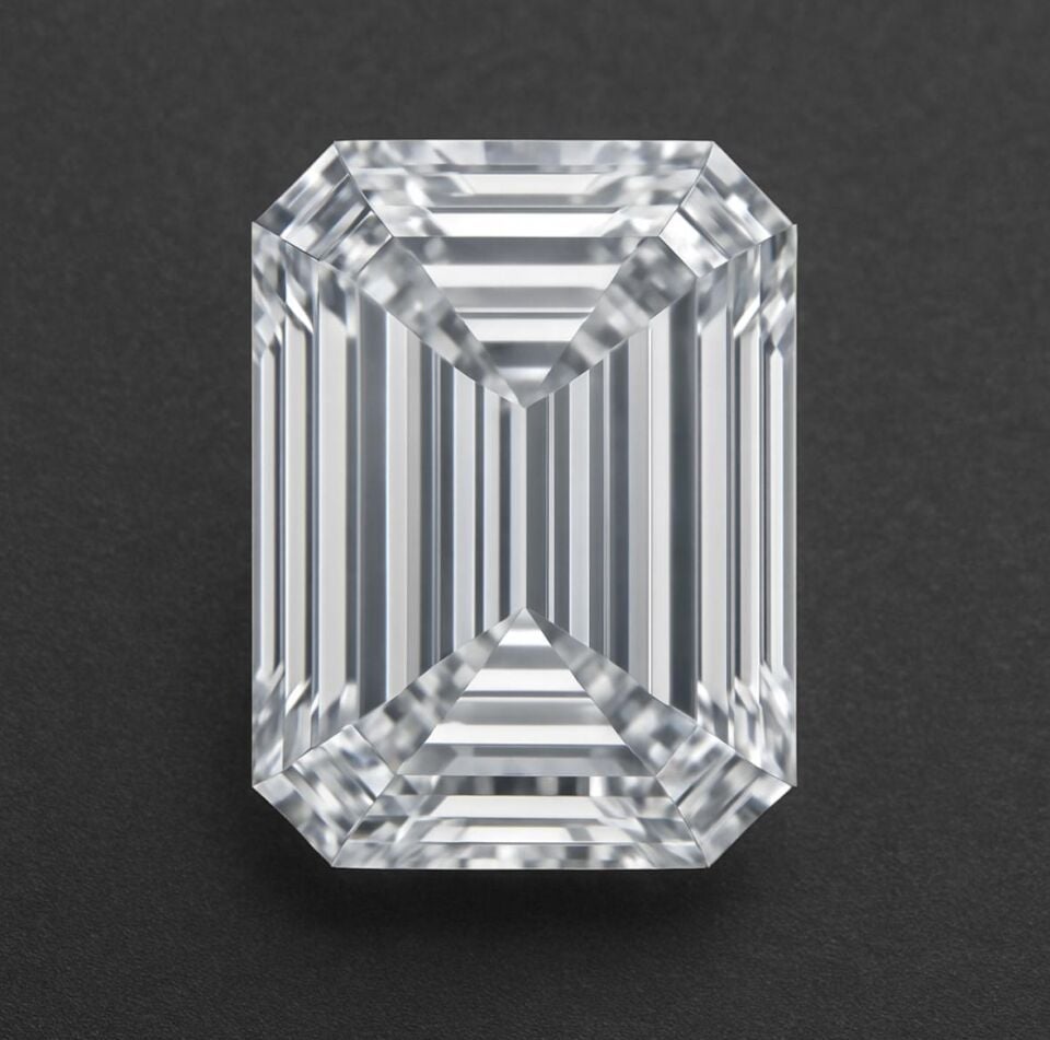 1.01 Karat Renk G Berraklık IF EXVG NİL HRD Pırlanta Sertifikalı Emerald Cut