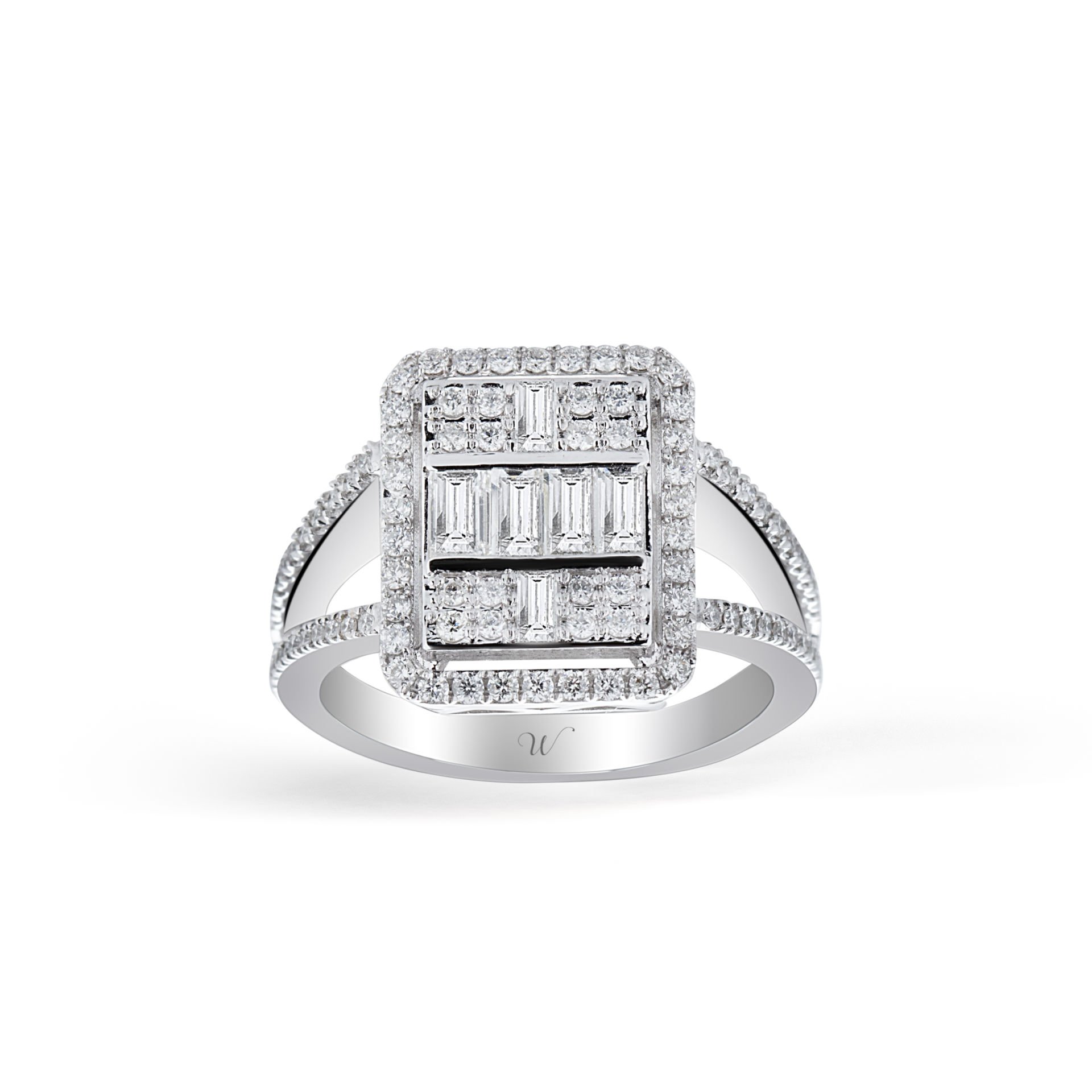 0.93 ct Mega Baget Yüzük 14 Ayar Altın