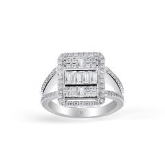 0.93 ct Mega Baget Yüzük 14 Ayar Altın