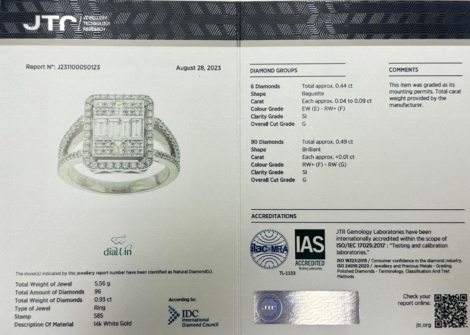 0.93 ct Mega Baget Yüzük 14 Ayar Altın