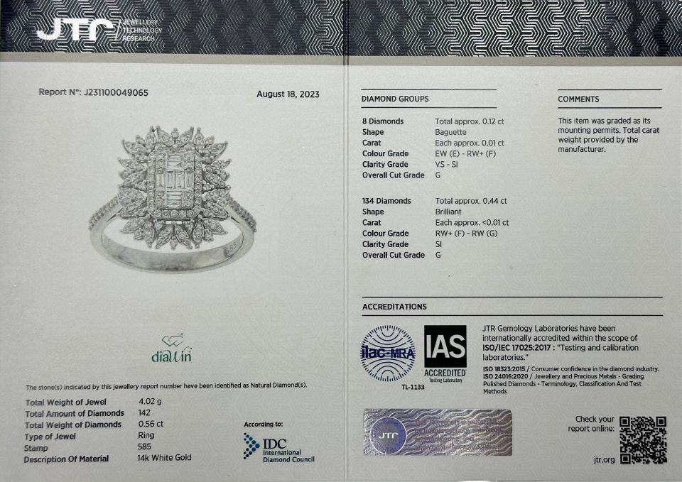 0.56 ct Kavazi Baget Dizayn Yüzük 14 Ayar Altın