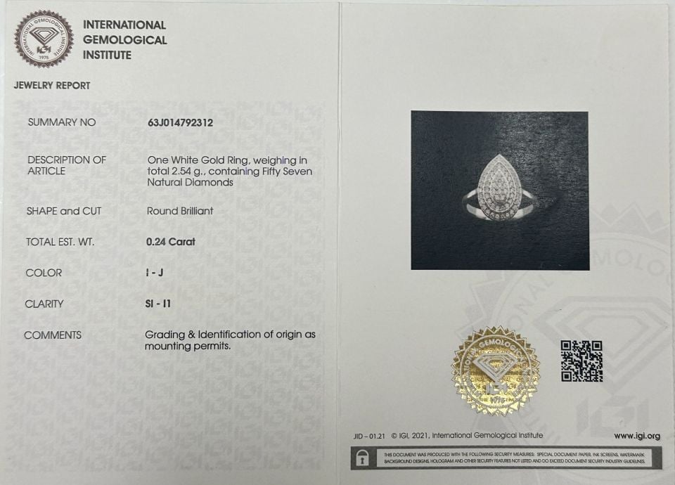 0.24 Karat Damla Model Coronet Yüzük 14 Ayar Altın