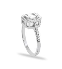 0.49 Karat Klasik Baget Tektaş 14 Ayar Altın